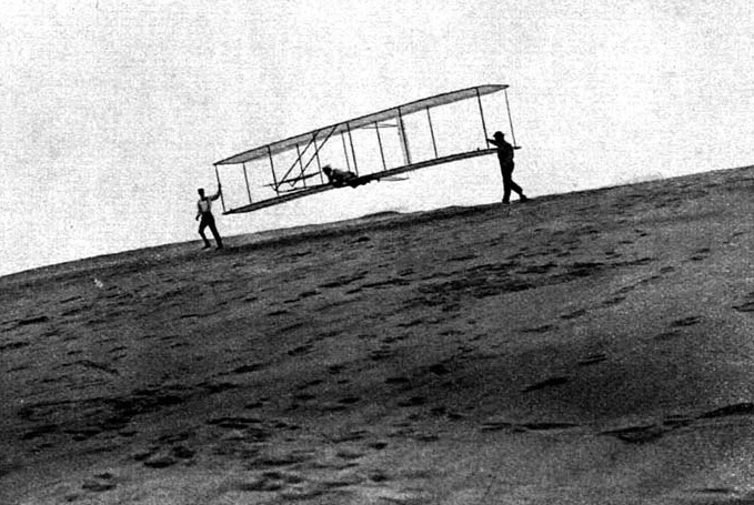 Illustration:
Wrights Gleitflieger 10. Oktober 1902
