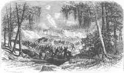 GENERAL BLAIR'S BRIGADE ASSAULTING THE HILL AT CHICKASAW, BAYOU.