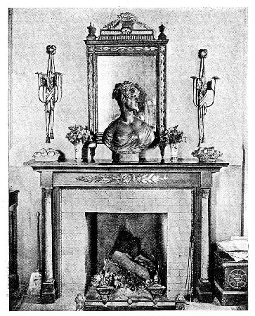 Photo of a mantel arrangement