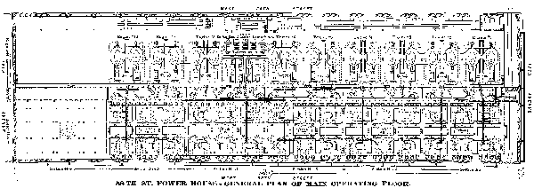 58TH ST. POWER HOUSE—GENERAL PLAN OF MAIN OPERATING
FLOOR.