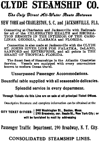 advert - Clyde Steamship Company