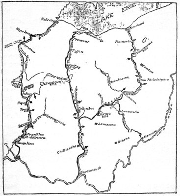 MAP SHOWING DANGEROUS RESERVOIRS IN OHIO