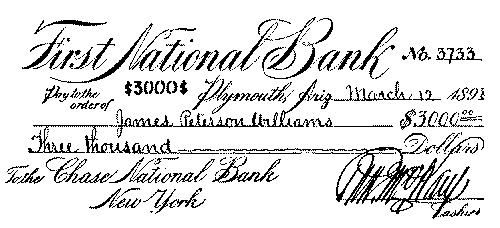 A bank draft.