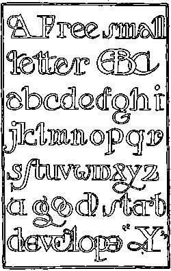 135. MODERN AMERICAN SMALL LETTERS. F. C. B.