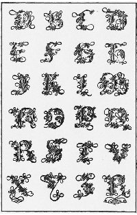 166. ITALIAN GOTHIC INITIALS. GIOV. PALATINO, 16TH CENTURY