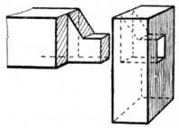 Fig. 135.—Haunched
    Barefaced Tenon.