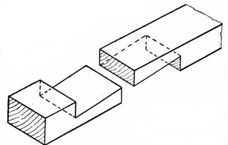 Fig. 212.—Dovetailed
Scarf Joint.