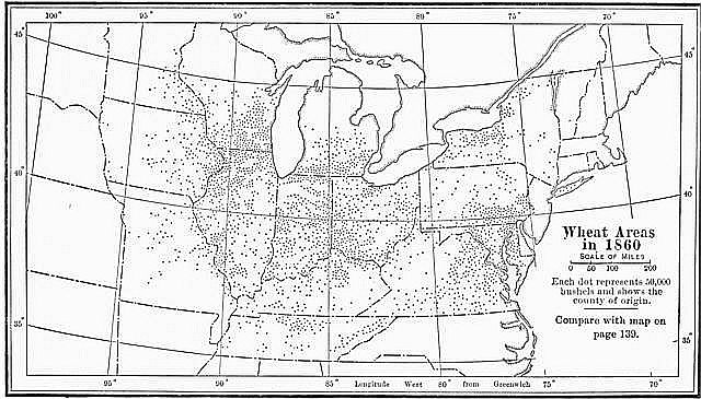 The Wheat Areas in 1860