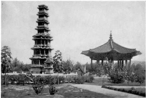 A white marble pagoda in Seoul