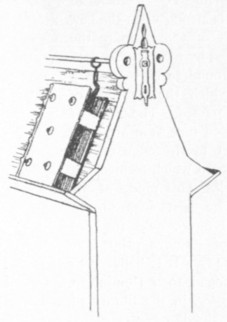 Fig. 57. End of one of the desks on the north side of the Library, Zutphen.