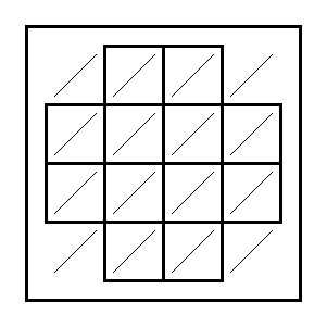 Empty pentaliteral diagram