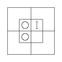 Diagram c representing x m exists and y m does not exist