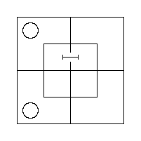 Diagram representing x m exists and y m prime does not exist