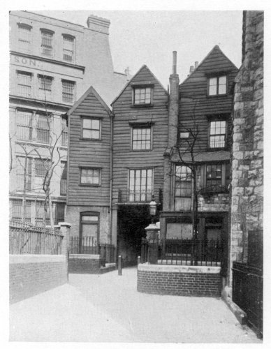 Old Wooden Houses at Cripplegate
(recently demolished).