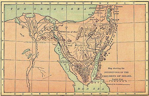 MAP 4 Map showing the JOURNEYINGS OF THE CHILDREN OF ISRAEL