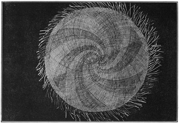 Plate XXII. Circular mat with radiating design.