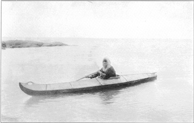 Copyright by E. A. Hegg, Juneau

Eskimo in Bidarka