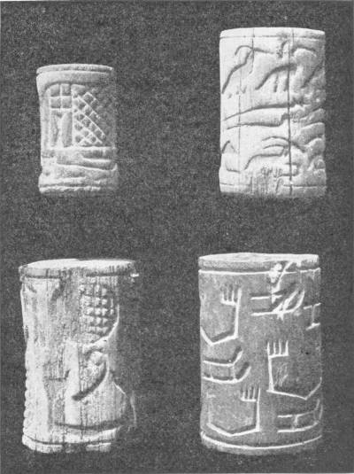 EBONY CYLINDER SEALS OF FIRST EGYPTIAN DYNASTY