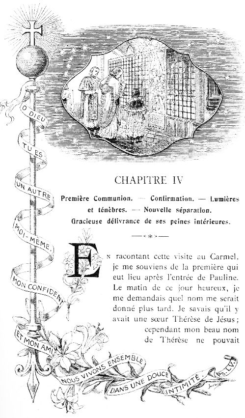 O DIEU TU ES UN AUTRE MOI-MME, MON CONFIDENT ET MON AMI,
NOUS VIVONS ENSEMBLE DANS UNE DOUCE INTIMIT. Ps. LV.