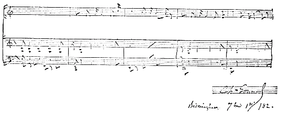 FACSIMILE OF AUTOGRAPH SCORE BY GOUNOD