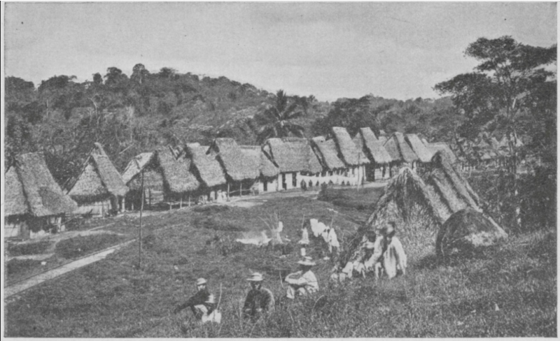 NATIVE VILLAGE ON THE PANAMA R. R.