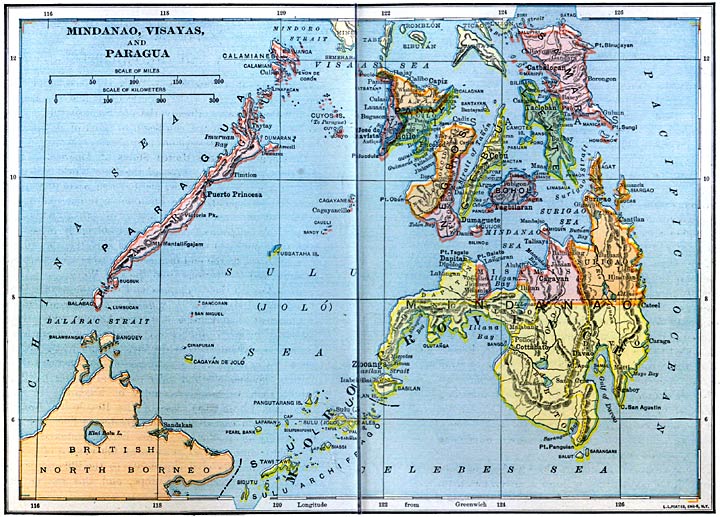 Mindanao, Visayas, and Paragua