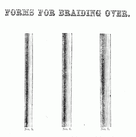 FORMS FOR BRAIDING OVER. No. 5.     No. 6.     No. 7.