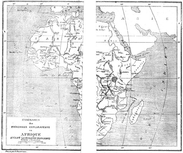 ITINERAIRES des PRINCIPAUX EXPLORATEURS