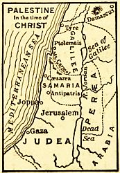 Map: PALESTINE In the time of CHRIST