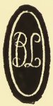 Decorative graphic labelled B L