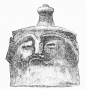 No. 74. Vase Cover with a human face. From the Trojan
Stratum (8 M.).