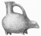 No. 151. Terra-cotta Vase in the form of an Animal, from
the Trojan Stratum (10 M.).