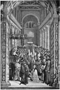 Alinari, Florence

THE ELEVATION OF ENEA SILVIO PICCOLOMINI TO THE PAPACY AS PIUS II

(Pinturicchio)