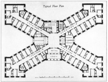 Copyright, Fifth Avenue Hospital


THE ARCHITECT’S PLAN WAS MADE WITH THE NEED FOR LIGHT AND AIR IN MIND