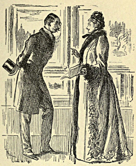 Gentleman and lady talking