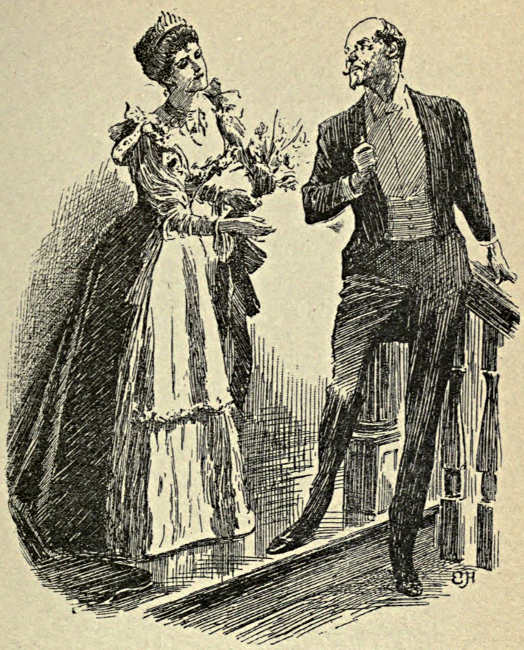 Gentleman and lady talking