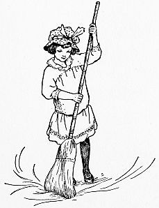 Girl sweeping