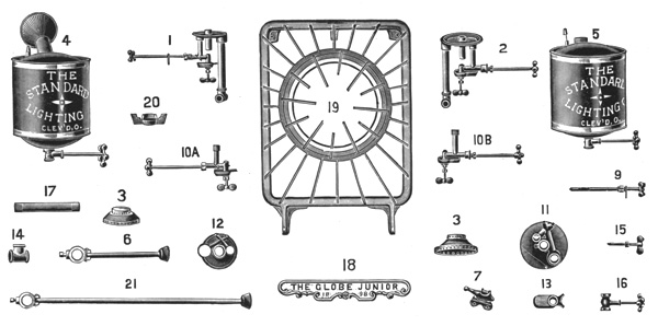 Images of parts in following list