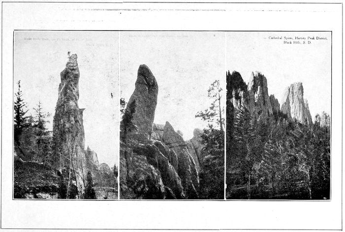 Cathedral Spires, Harney Peak District, Black Hills, S. D.