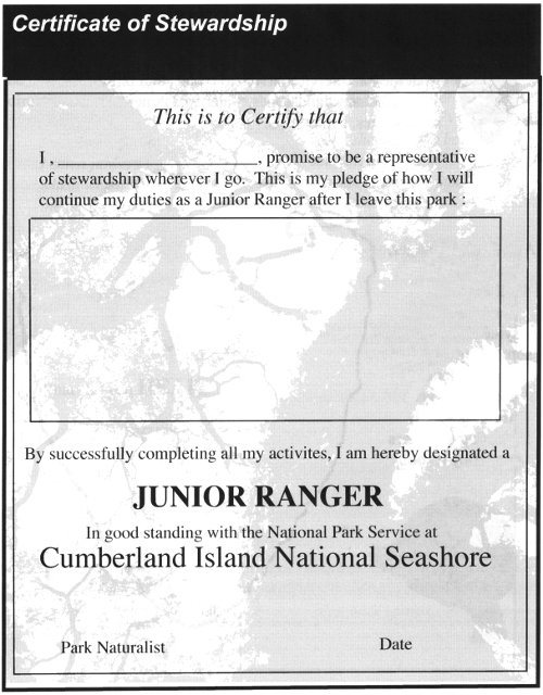 Certificate of Stewardship