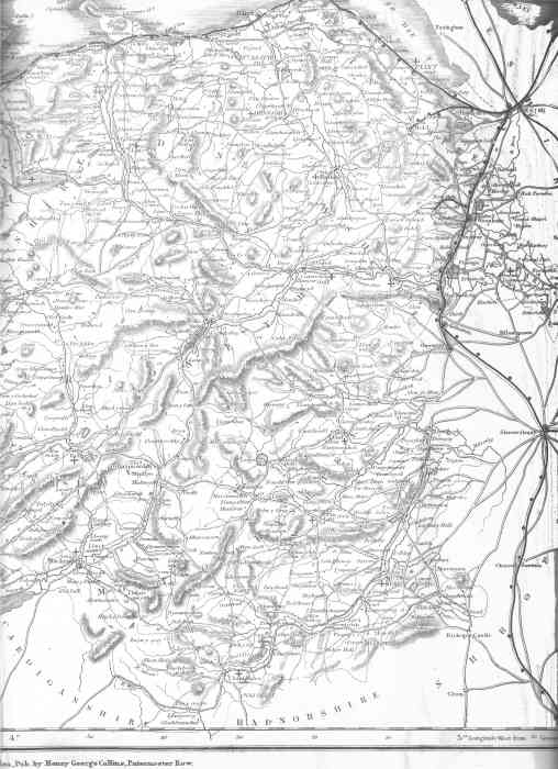 Map of North Wales, South-East