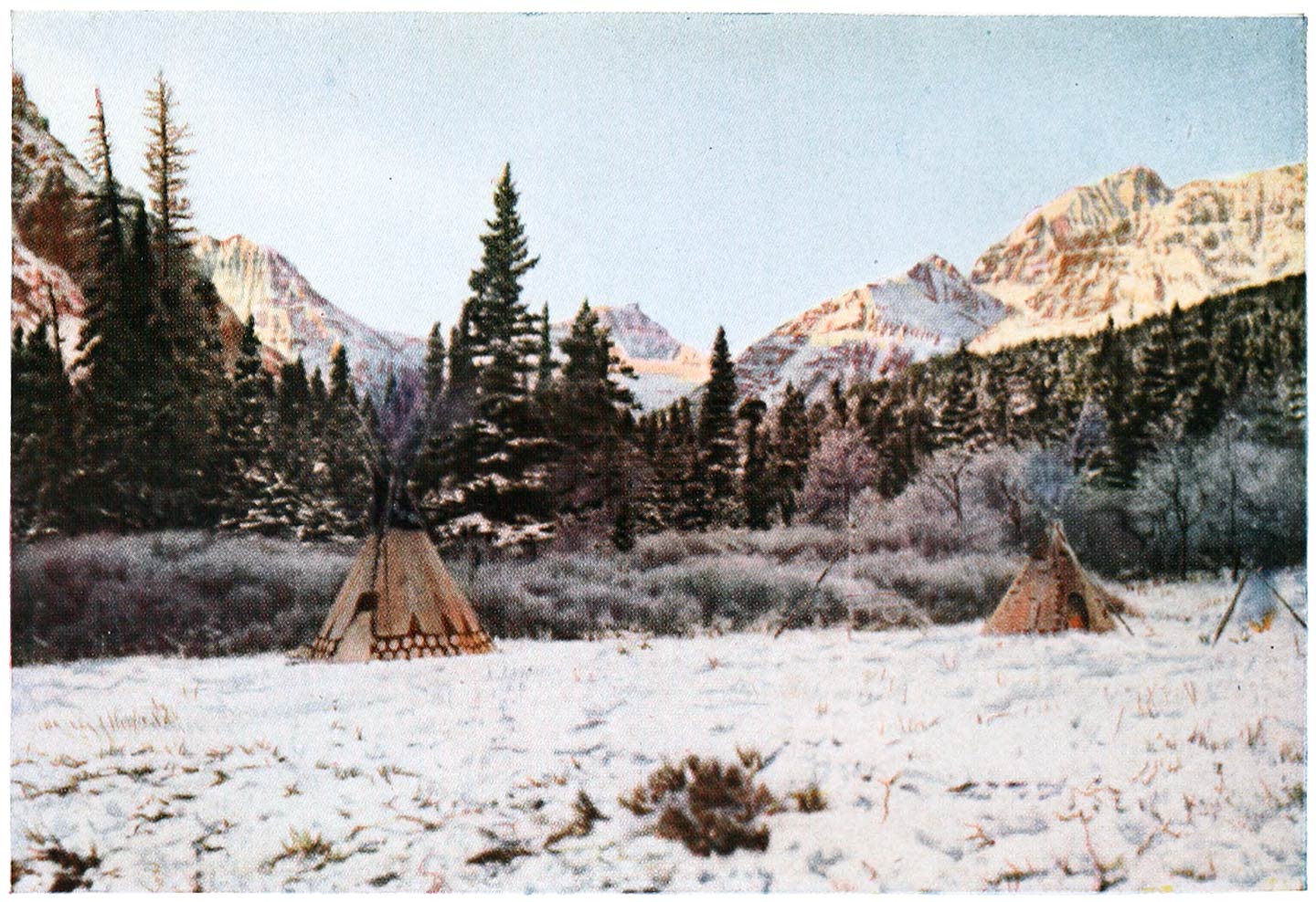 SUNRISE AT OUR HUNTING CAMP IN THE ROCKIES