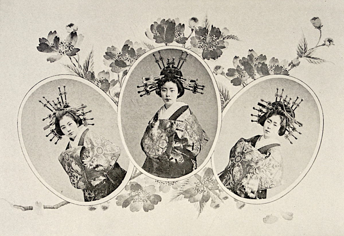 Three courtesan picture montage.