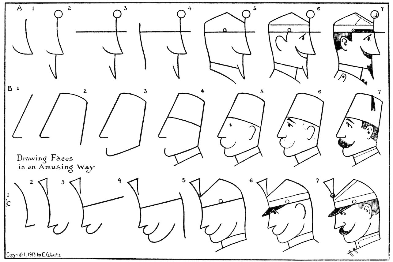 Drawing Faces in an Amusing Way