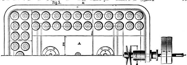 VINCENTS ICE MACHINE. FIG. 3.--HALF PLAN OF FREEZER