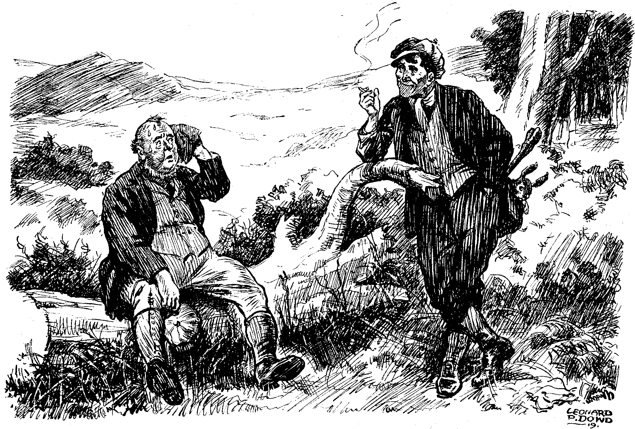 NOW, SONNY, IF YOU'VE 'AD A GOOD REST WE'LL SET OFF AGAIN.