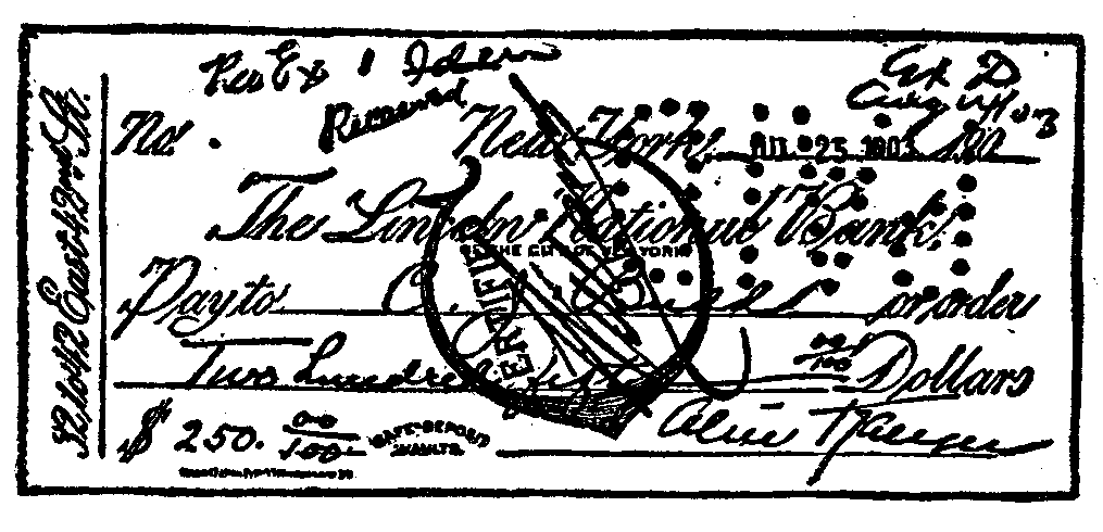 FIG. 6.—The check on which the indictment for forgery
was brought.