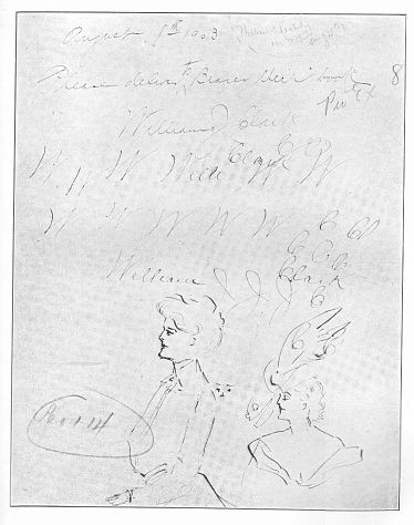 Fig. 8—One of the loose sheets upon which Mabel Parker
illustrated her methods and her skill as a penman to the supposed
ex-convict "Hickey."