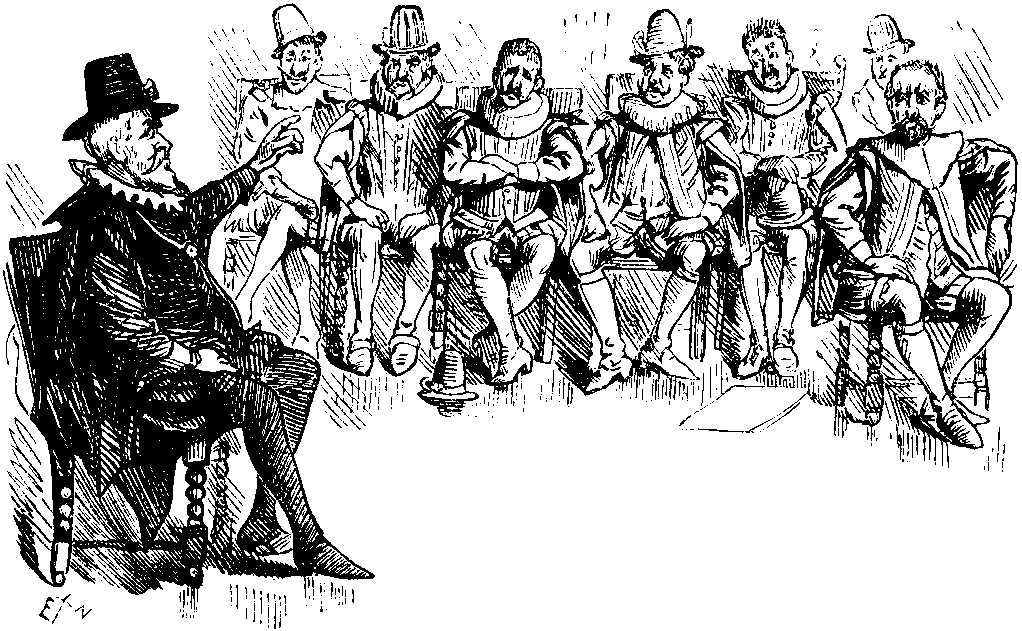 Rehearsing for an amateur performance of the Christy Minstrels, under the direction of Count Four-in-a-bar.