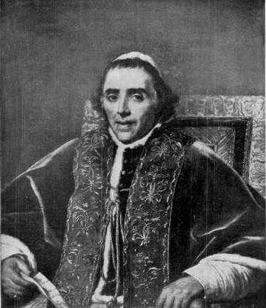 POPE PIUS VII. FROM A PAINTING FROM LIFE BY DAVID, NOW IN THE LOUVRE.